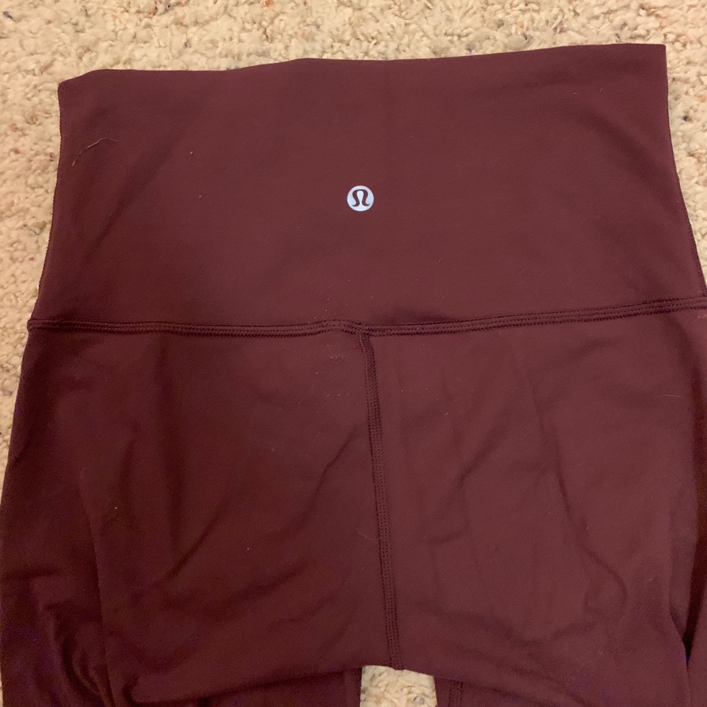 Maroon Wunder Under 7/8 Lululemon Leggings